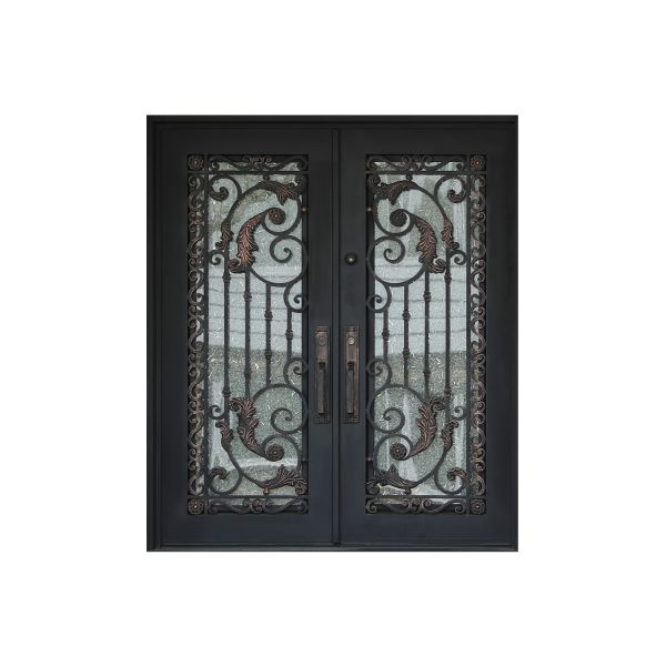 Nova Royal Series Wrought Iron Custom Exterior Door Style 008
