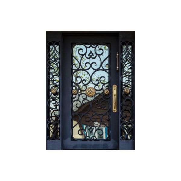 Nova Royal Series Wrought Iron Custom Exterior Door Style 028