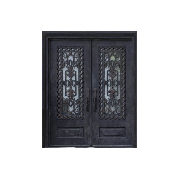 Nova Royal Series Wrought Iron Custom Exterior Door Style 032