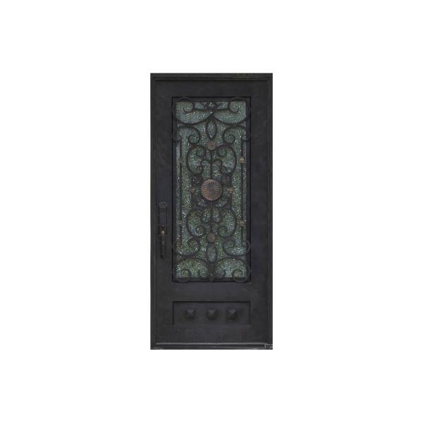 Nova Royal Series Wrought Iron Custom Exterior Door Style 034