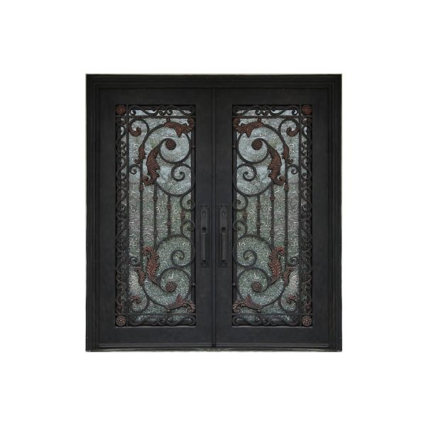 Nova Royal Series Wrought Iron Custom Exterior Door Style 006