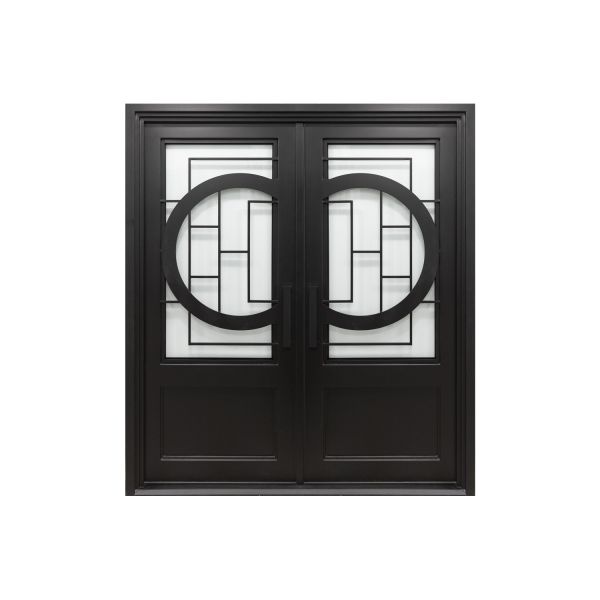 Royal Series Wrought Iron Custom Exterior Door Style 050